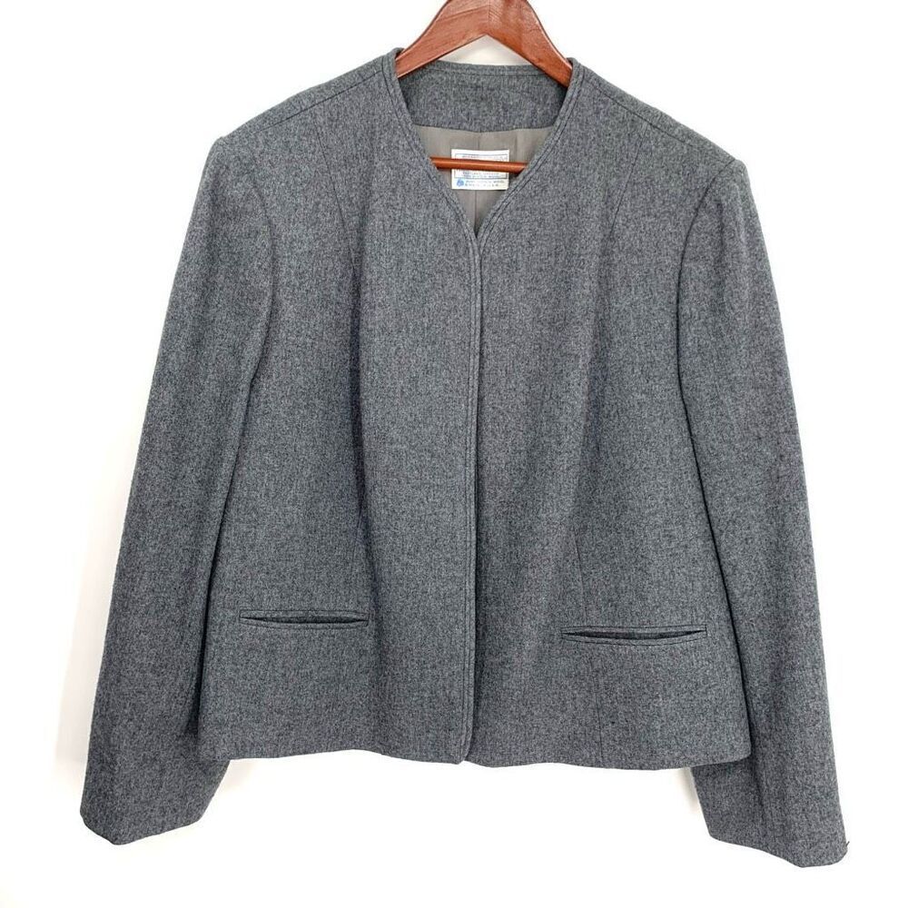 PENDLETON 100% wool gray blazer jacket sz xl women’s